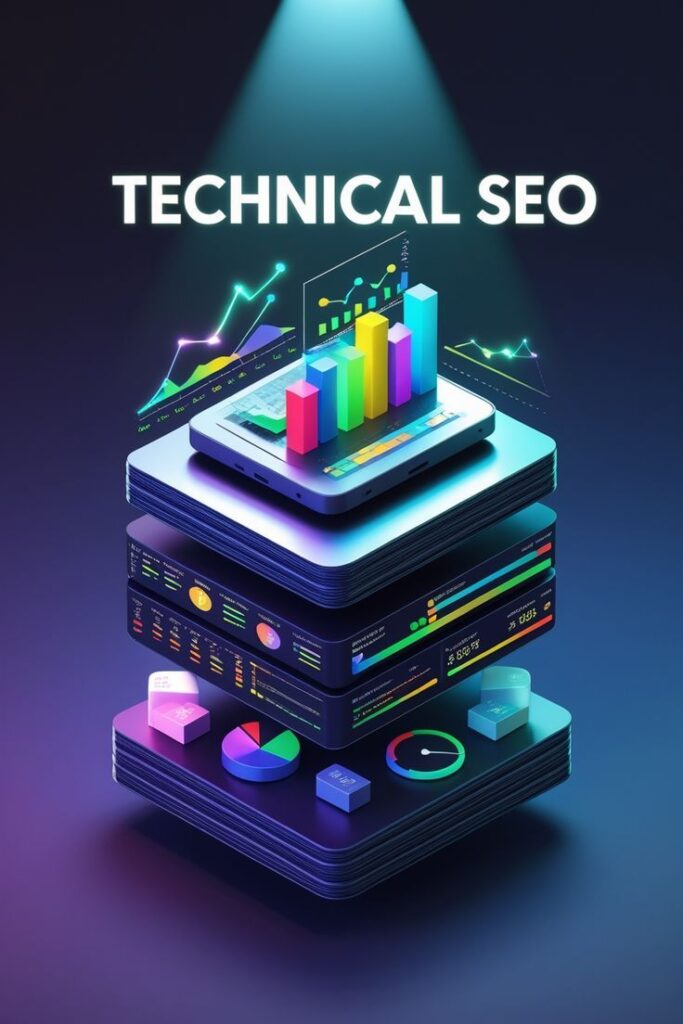 technical SEO audit tools showing website crawl and performance analysis