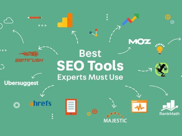 best SEO tools dashboard showing keyword research backlink analysis and technical SEO metrics