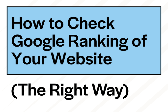 images how to know google ranking of my website